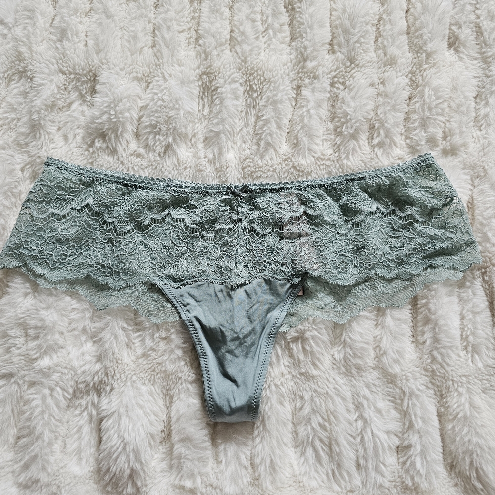 Victoria's Secret Dream Angels Wide Side Thong Sage Green Small